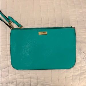 Teal Kate Spade wristlet